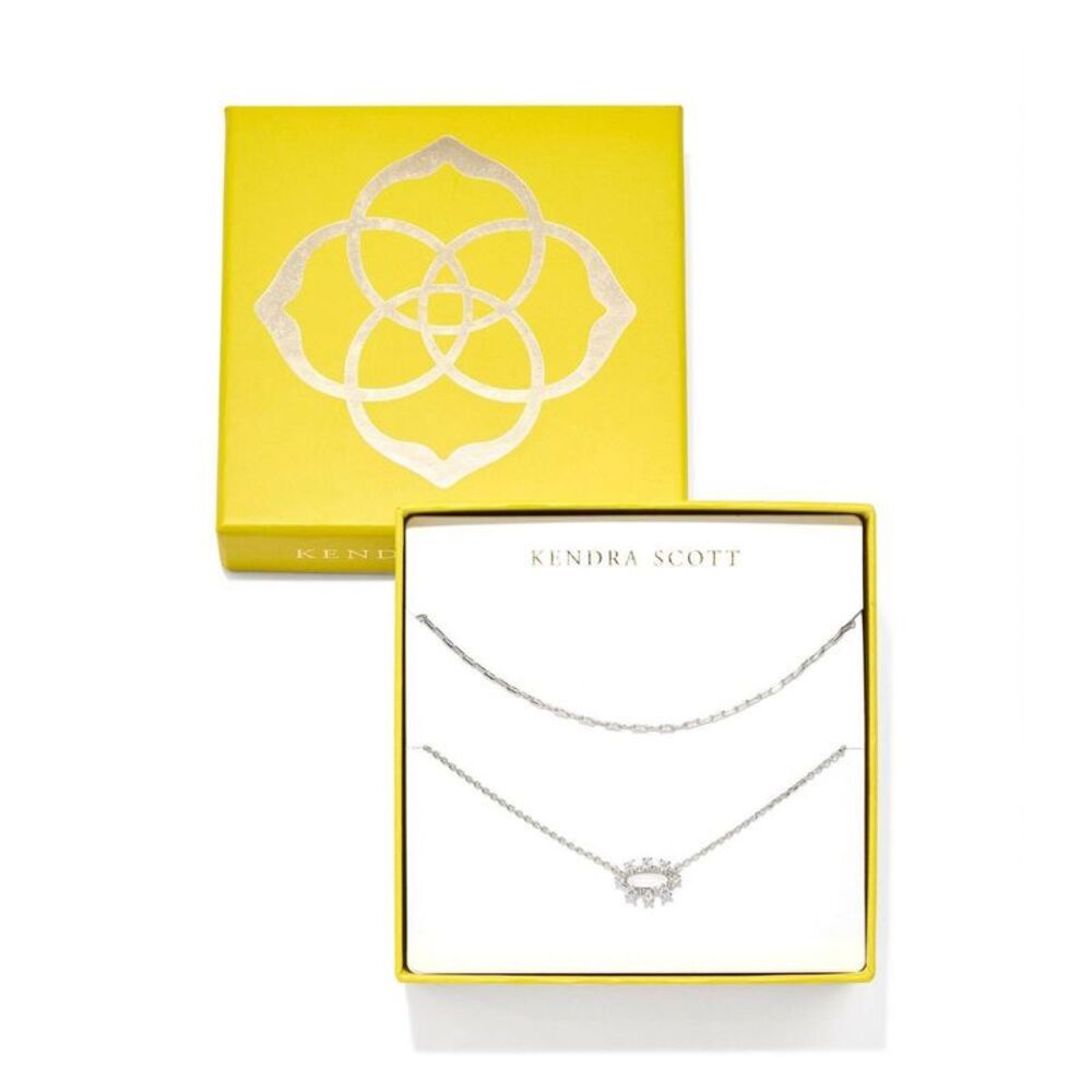 Kendra Scott -  Emma Crystal Framed Necklace Gift Set Gold